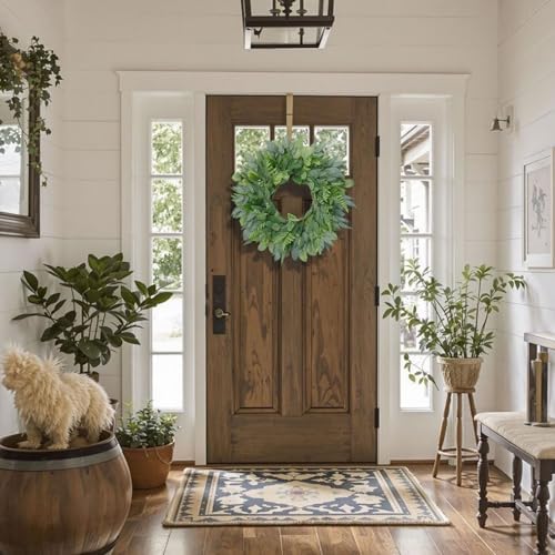 26 Inch Artificial Olive Eucalyptus Wreath for Front Door,Porch,Wall,Window
