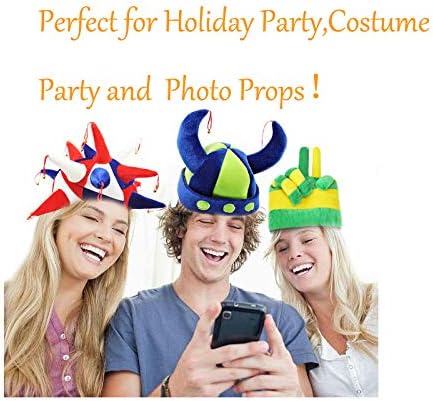 6 Pack Funny Novelty Party Hats for Adults - Costume Photo Booth Props