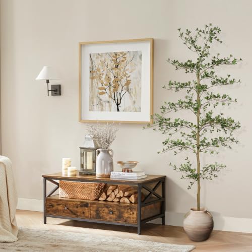 LYERSE Black Olive Tree 7ft with Natural Trunk and Realistic Leaves