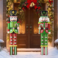 2 Pcs Christmas Nutcracker Outdoor Decor 32'' Soldier Stakes Yard Signs