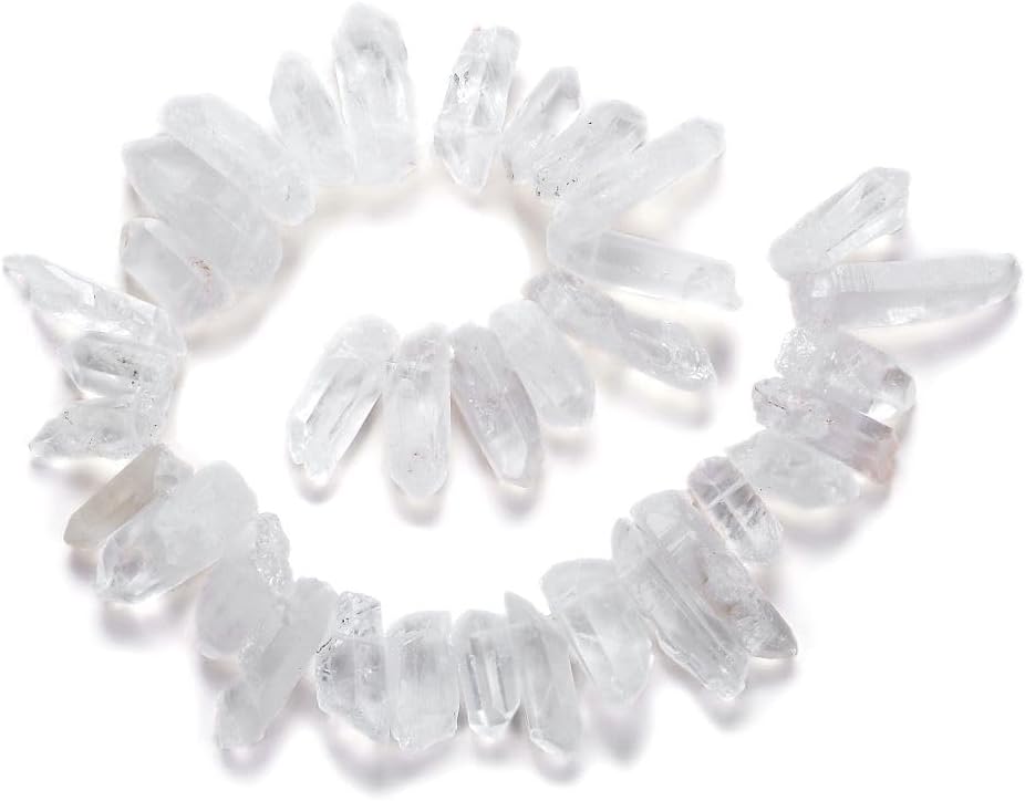adabele 30 inch natural raw clear crystal white, side view