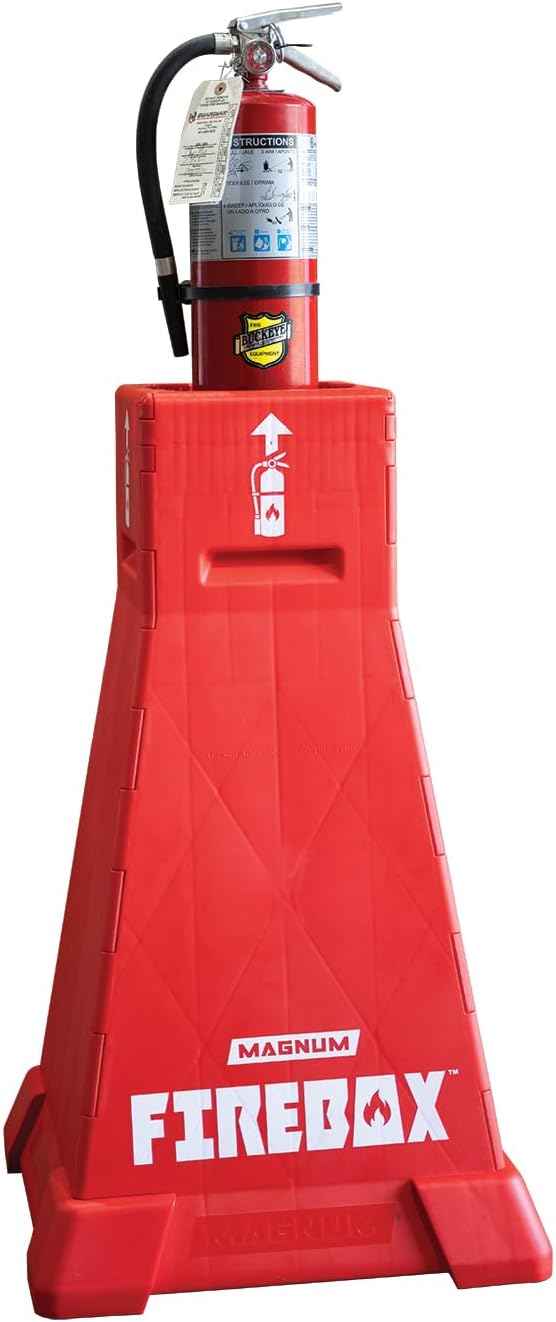 MAGNUM Firebox, Portable Fire Extinguisher Stand, OSHA Compliant, Emergency F...