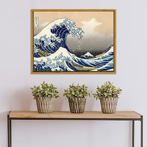 Pixy Canvas 16x24 inch Floater Frame for Canvas Paintings, Wood Panels, Canvas Panels & Stretched Canvas Boards. Floating Frame fits 5/8", 3/4" & max 7/8" Deep Artwork (Color Natural Oak 16 x 24 inch)