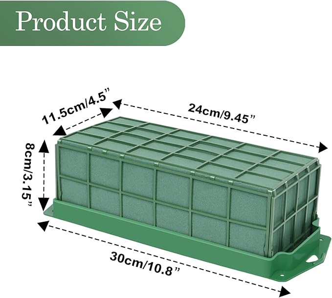 6 Packs Floral Foam Cage Flower Holder with Floral Foam Blocks for Fresh Flower, Artificial Flowers,Wedding, Florist Flower Foam, Flower Arrangement Supplies