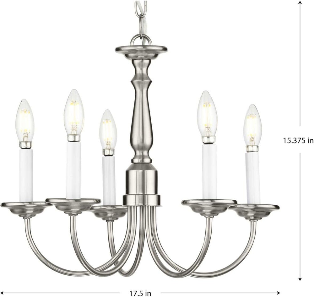 Progress Lighting 5-Light Candles Traditional Chandelier Light, Indoor, P4009...
