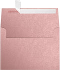 LUXPaper A7 Invitation Envelopes | Peel & Press | 5 1/4" x 7 1/4" | Misty Rose Metallic - Sirio Pearl | 84lb. Text | 250 Qty