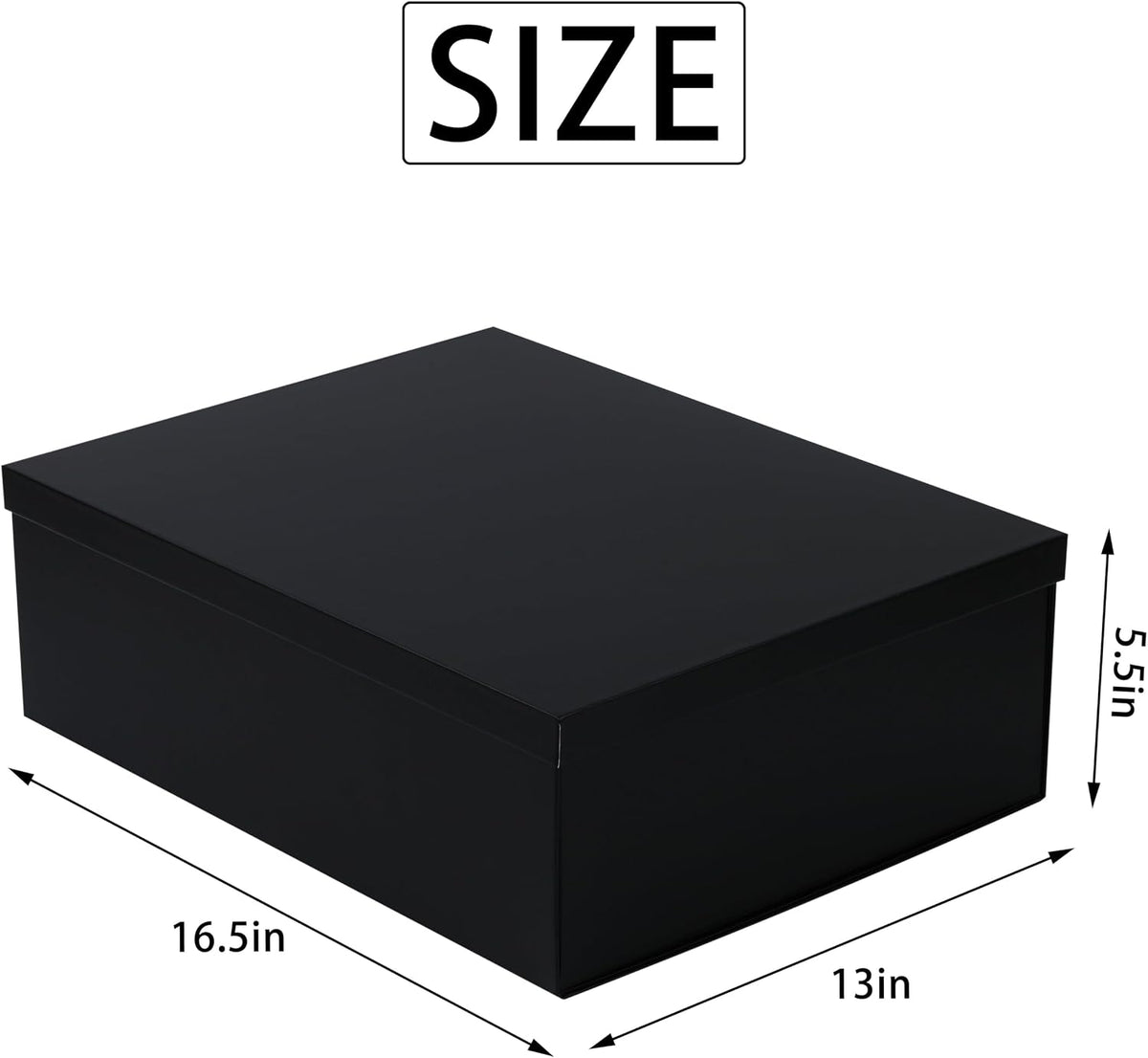 stobocter large gift box 16.5x13x5.5 inches,black gift boxes shown in use