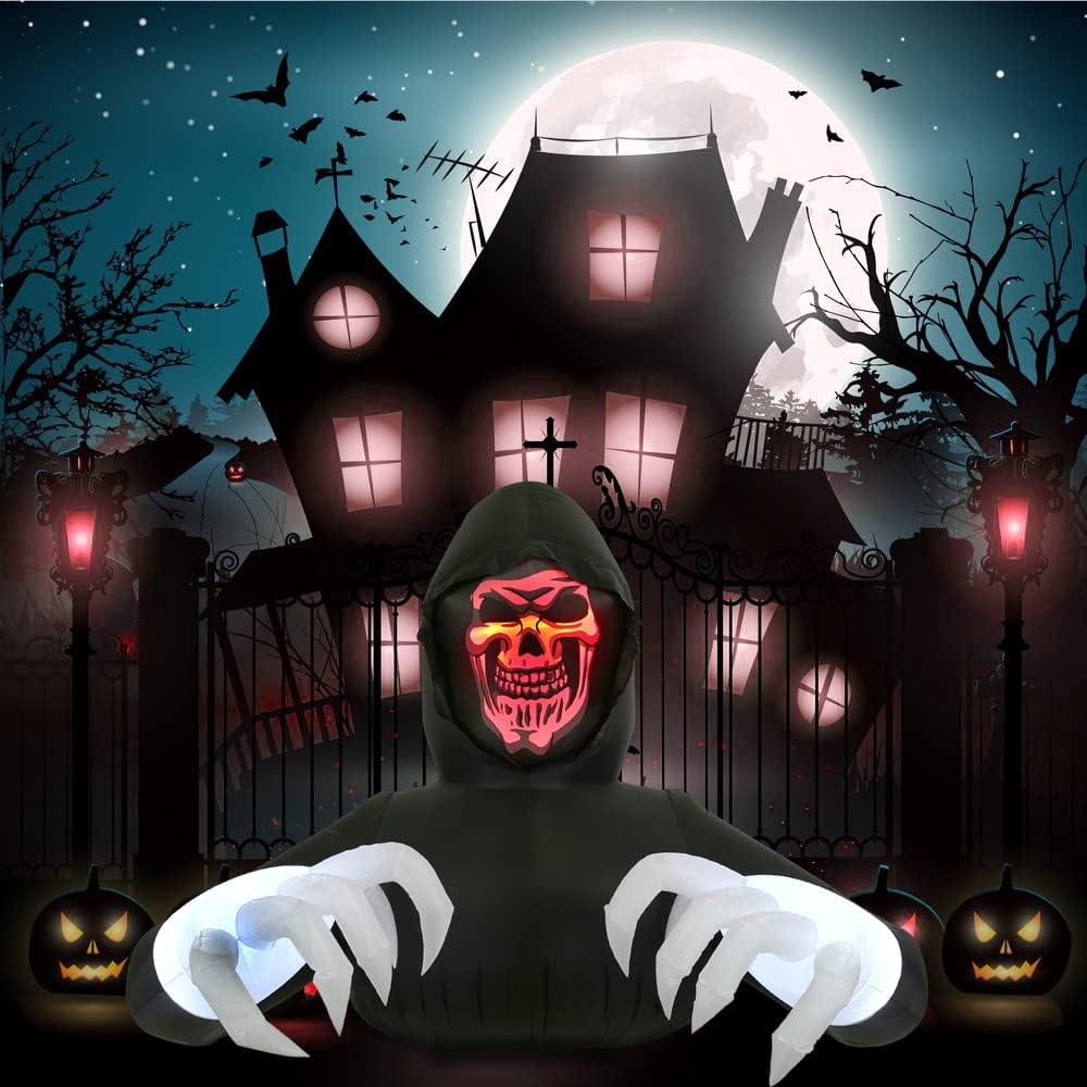 6.8ft width inflatables grim reaper outdoor halloween decoration, package contents