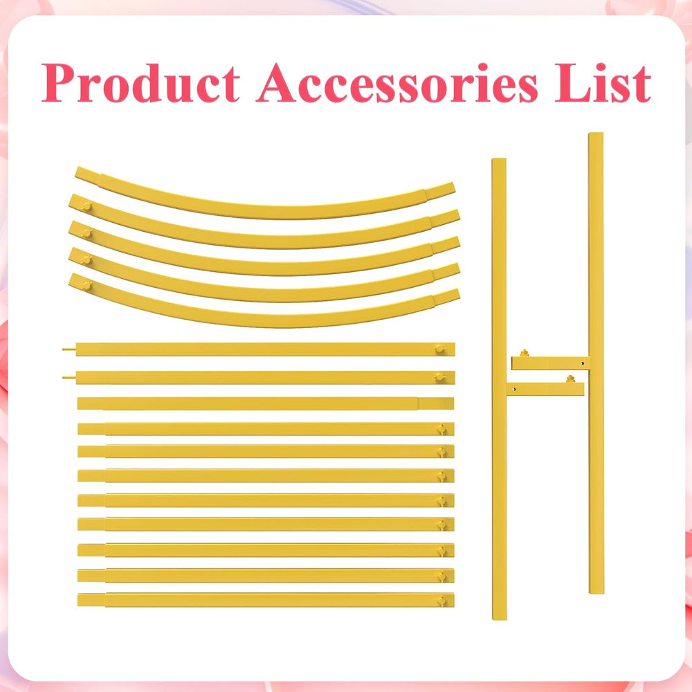 Asee'm 7.2FT Gold Metal Arch Backdrop Stand Wedding Balloon Background