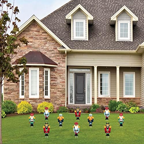 Big Dot of Happiness Christmas Nutcracker - Lawn Decorations - Outdoor Holiday Party Yard Decorations - 10 Piece