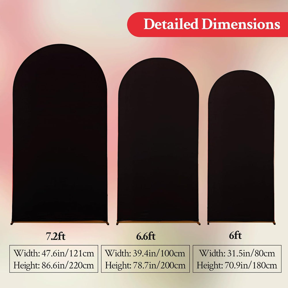 Red Black Arch Backdrop Cover Set of 3 Wedding Arch Covers Stretchy Backdrop ...