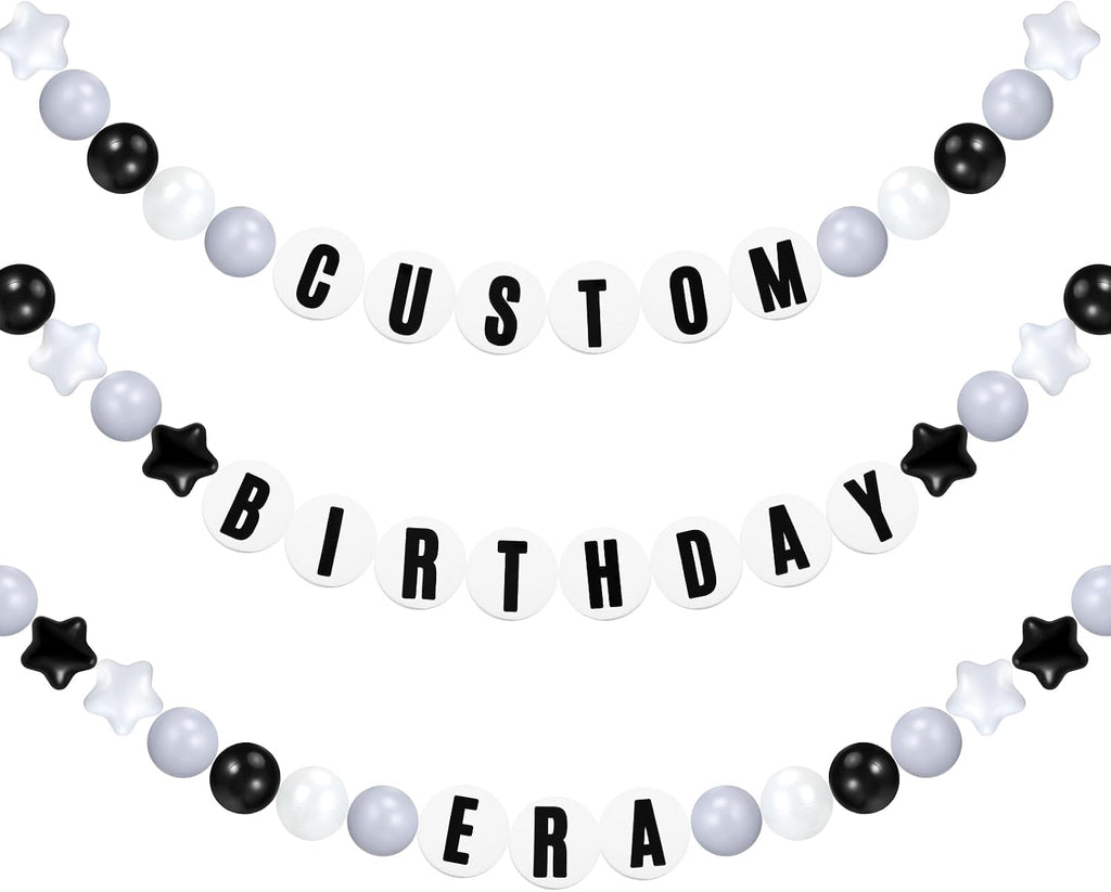 Simgoing DIY Giant Friendship Bracelet Garland, White Gray Black
