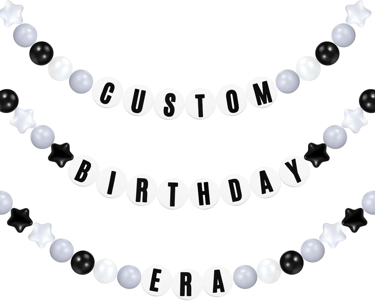 Simgoing DIY Giant Friendship Bracelet Garland, White Gray Black