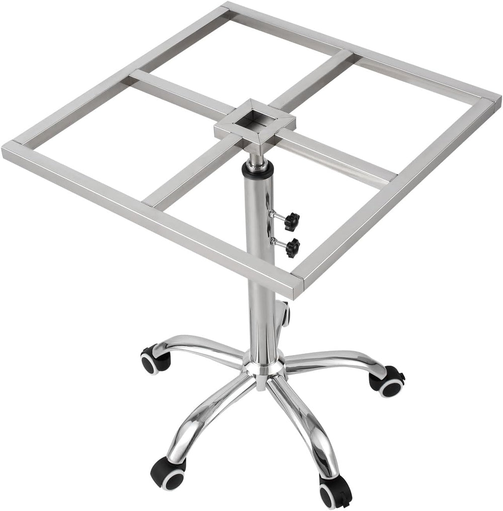 360° Rotating Spray Paint Stand, 25.6-37.4in Height Adjustable, Stainless Ste...