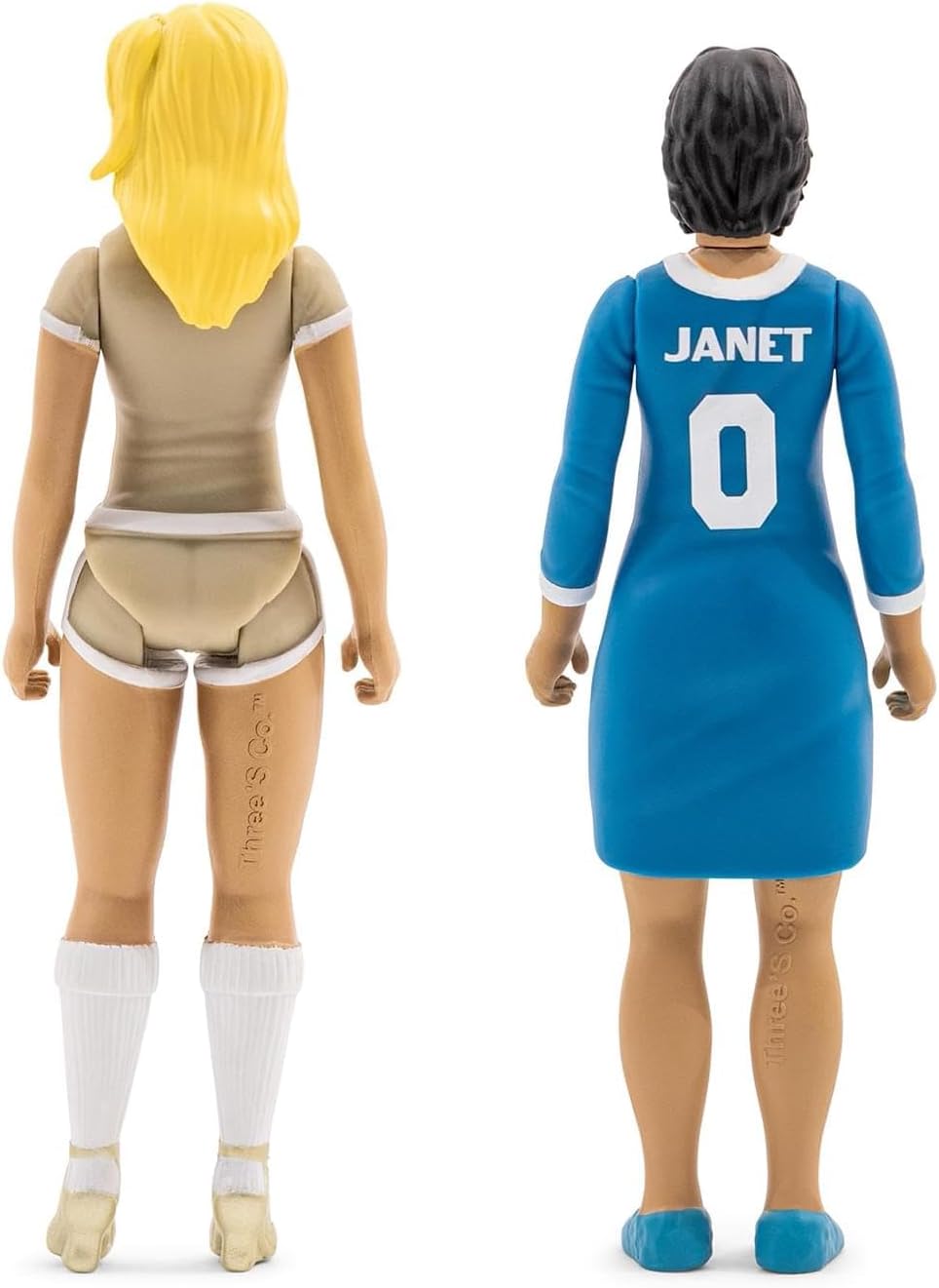 three's company 3.75-inch retro action figures | set showing dimensions