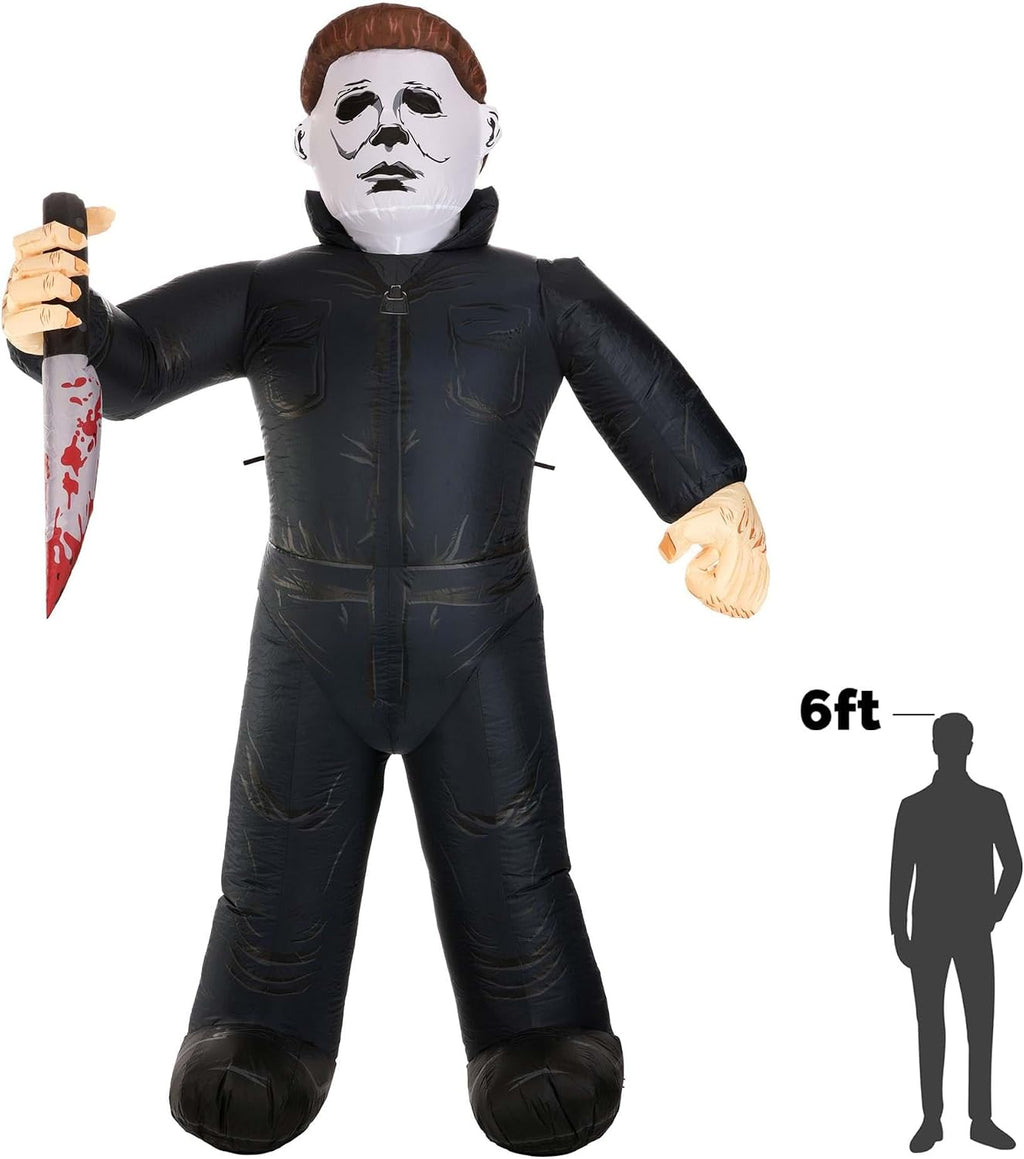 fun costumes 15 ft michael myers inflatable decoration showing dimensions