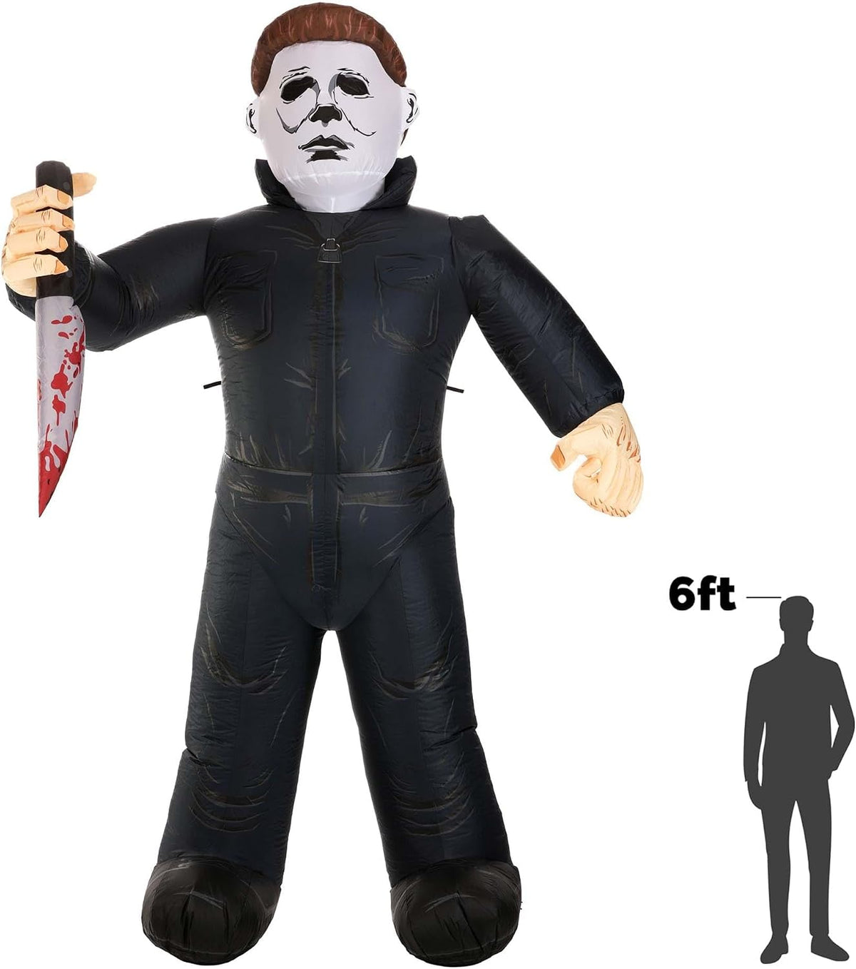 fun costumes 15 ft michael myers inflatable decoration showing dimensions