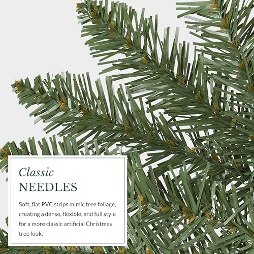 Balsam Hill 7.5ft Pre-Lit Berkshire Mountain Fir - Slim Artificial Christmas Tree with 500 Clear LED Lights, Easy Plug Technology & Premium Stand for Large Spaces