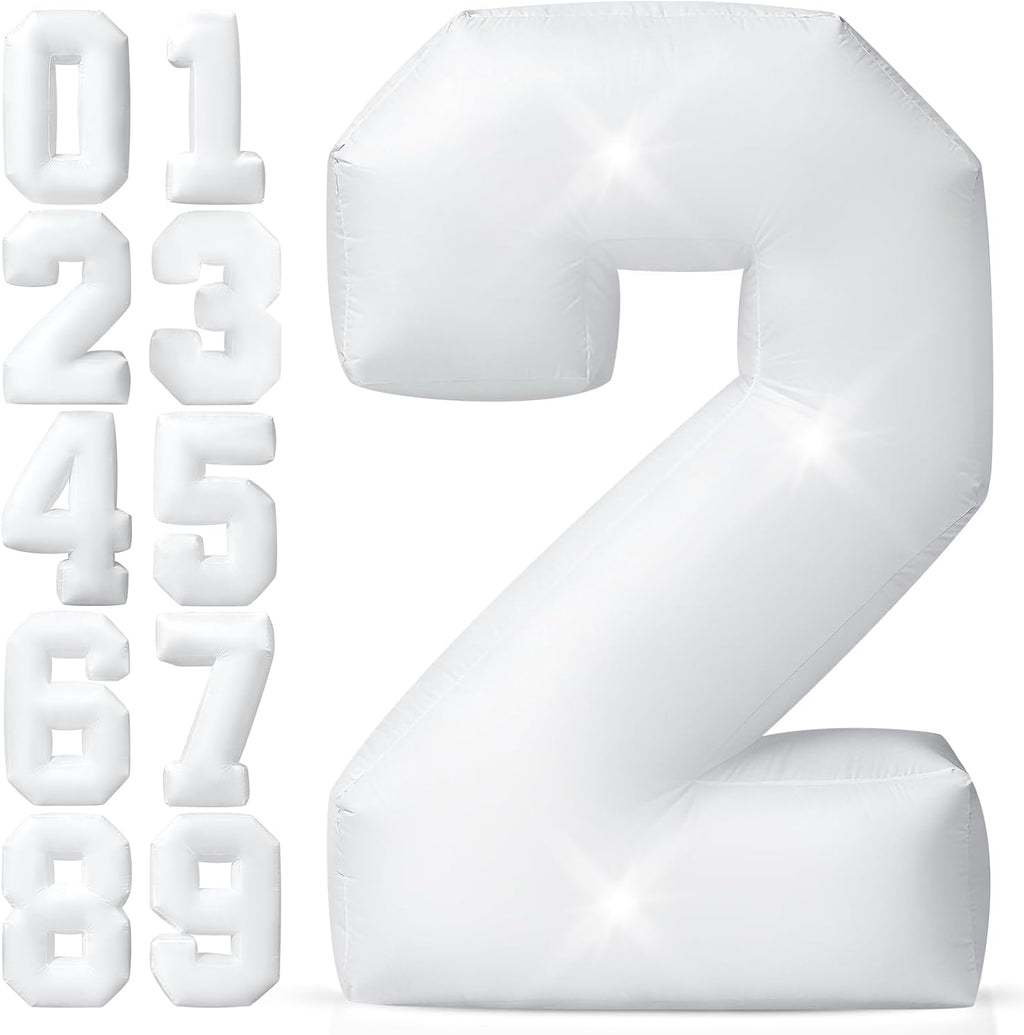 5FT Giant Inflatable Light Up Number 2 Easy Setup Decoration