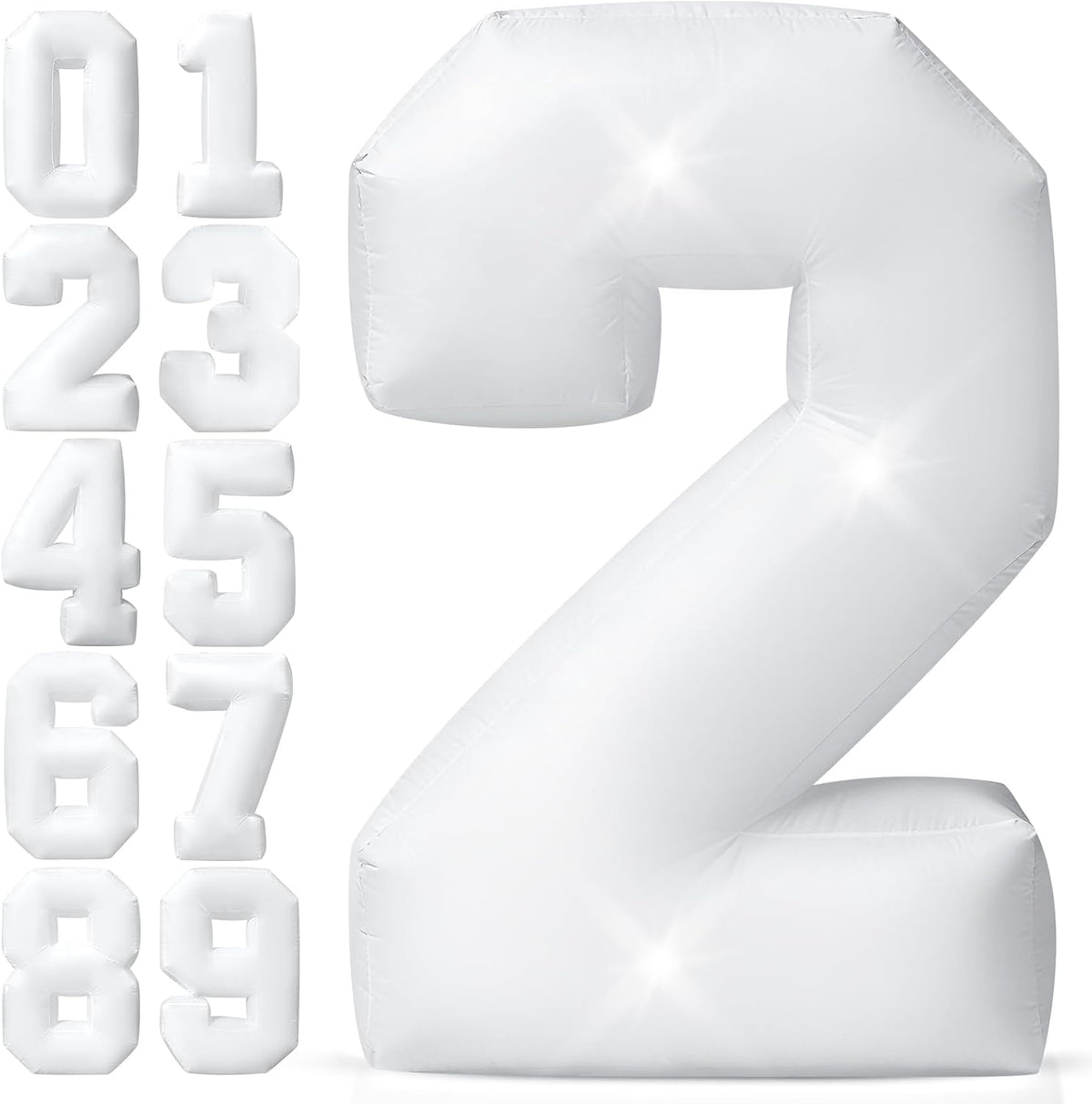 5FT Giant Inflatable Light Up Number 2 Easy Setup Decoration