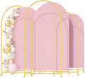 3 Pack Arch Backdrop Stand (4FT/5FT/6FT), Metal Arch Frame Stand with Cover