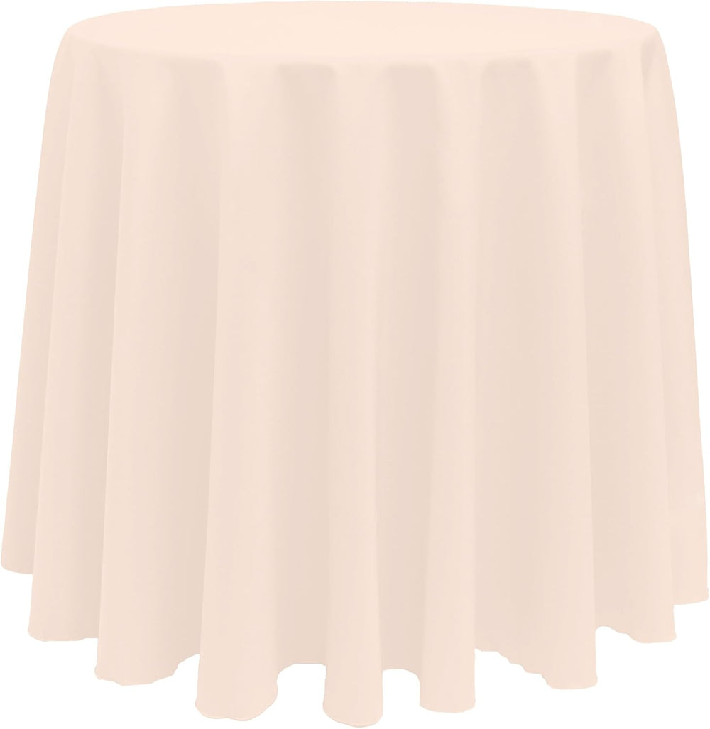 Ultimate Textile 90-Inch Round Polyester Table Cover, Ice Peach, 10 Pack