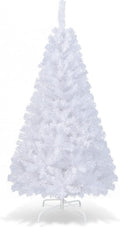 COSTWAY 5Ft-Artificial-PVC-Christmas-Tree-W-Stand-Holiday-Season-Indoor-Outdoor-White