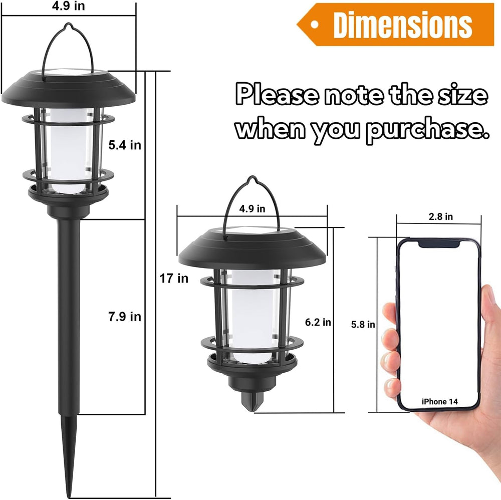 Dynaming 6 Pack Solar Flame Torch Lights Outdoor, Dual Use Flickering Purple ...