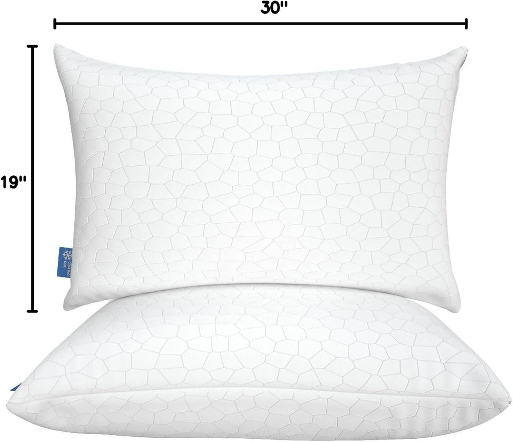 QUTOOL Cooling Pillow for Sleeping, CertiPUR-US Shredded Memory Foam Queen Pi...