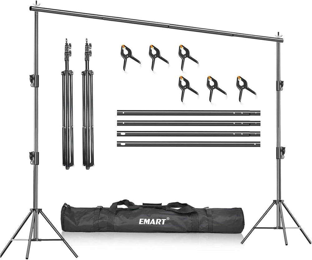EMART 10x10Ft Heavy Duty Backdrop Stand, Adjustable Banner Stand for Photo