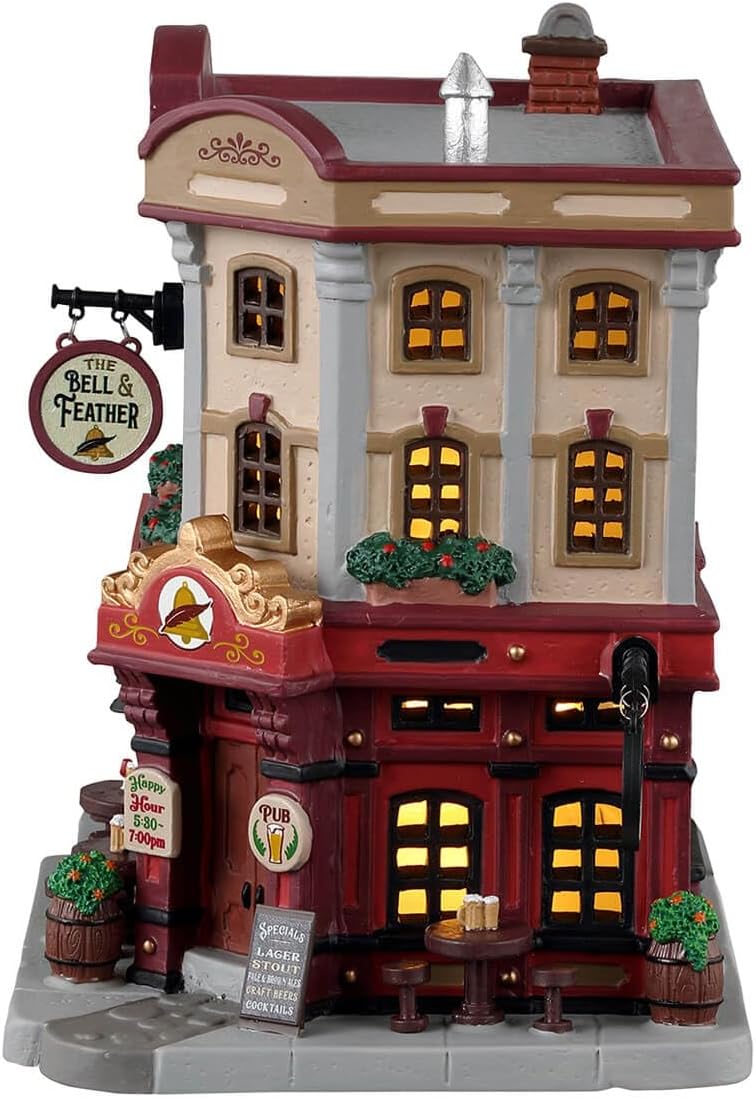 lemax the bell & feather #35048, close-up detail