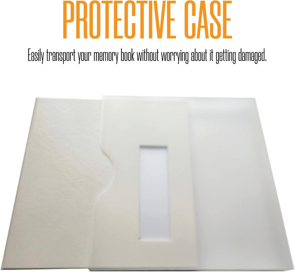2x6 Photo Strip Album, White Cover White Pages, 2 Gel Pens