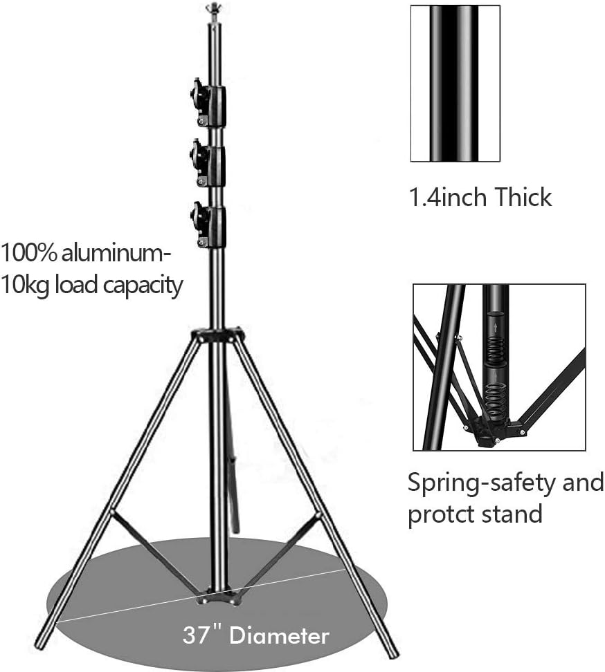hyj-inc photo background support system with 10 x, side view