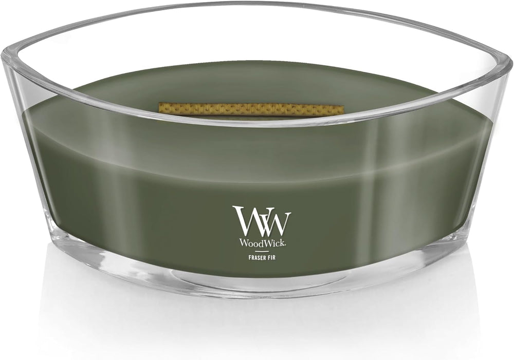 WoodWick Fraser Fir Scented Candle, Crackling Wick, 16oz