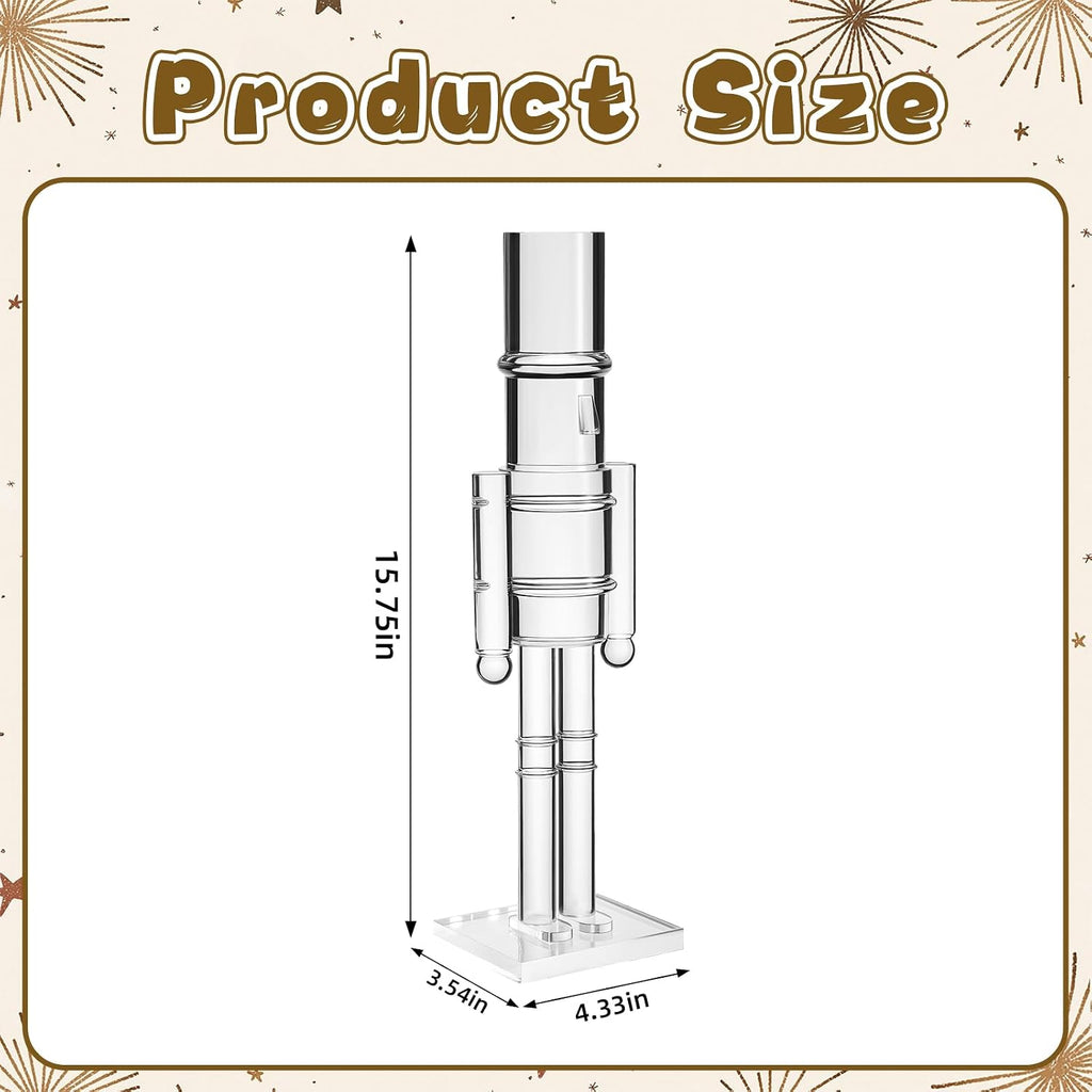 thyle 16 inch christmas acrylic nutcracker decor nutcracker shown in use
