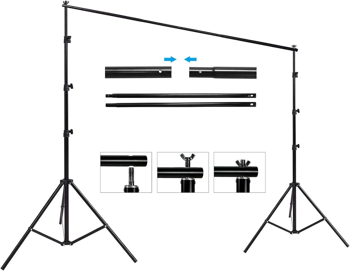 hyj-inc photo background support system with 8.5 x, side view