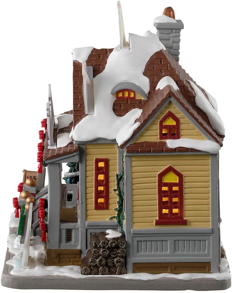 lemax 35057 caddington village lighted building: rockledge cottage, close-up detail