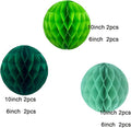 Green Paper Honeycomb Balls,12 Pack Hanging Tissue Pom Poms for Birthdays,Weddings,Fiesta,Home Party Decoration