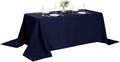 Rectangle Tablecloth 90x156 inch Washable Polyester Fabric Table Cloth for Wedding Party Dining Banquet Decoration（90x156, Navy）