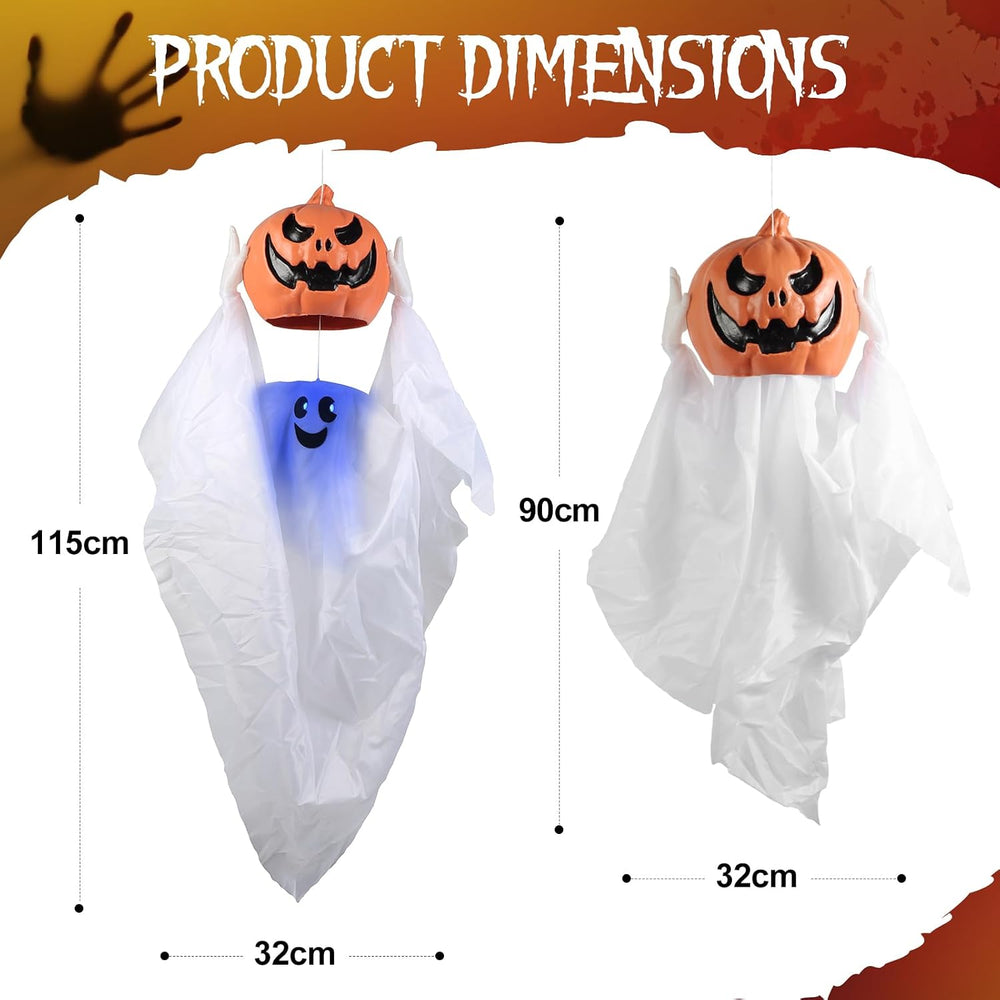 Halloween Hanging Ghost, Halloween Decor Outdoor, Sound & Moving