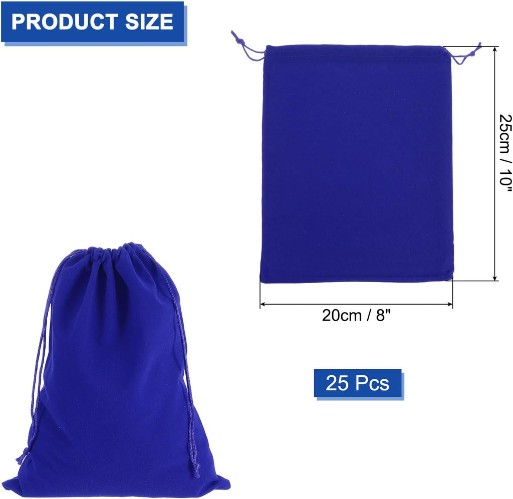 uxcell 25 pcs velvet drawstring bag, 8 x shown in use