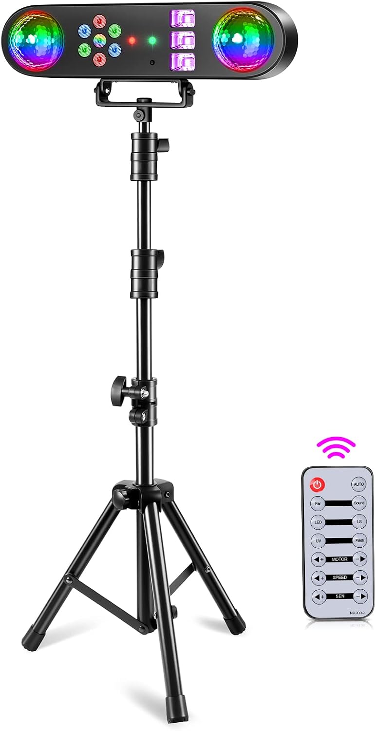 DJ Lights with Stand,5 in 1 Dj Lights for Parties Disco Ball Stage Party Ligh...