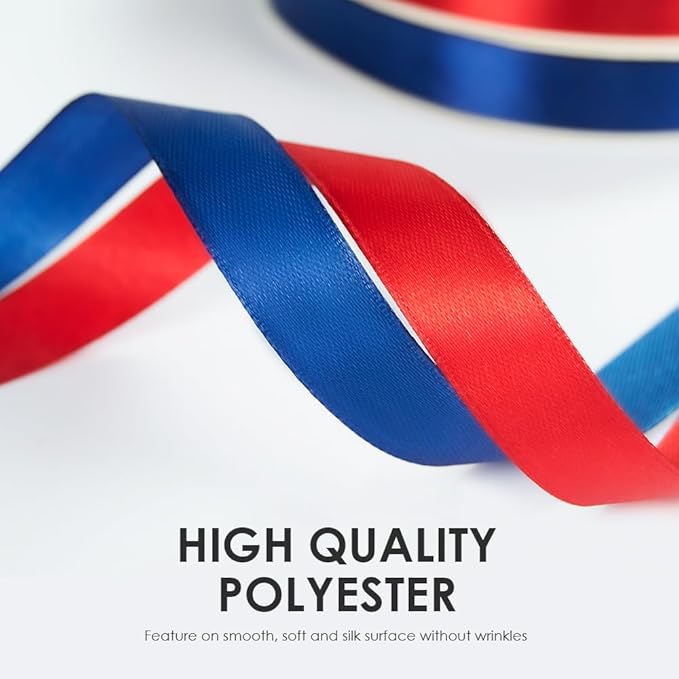 1-1/2" Wide x 100 Yards Single Faced Polyester Silvery Satin Ribbon, Perfect for Wedding, Gift Wrapping, Bow Making & Other Projects (Silvery)