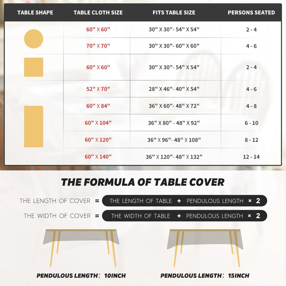 Horaldaily Fall Caramel Rectangular Tablecloth, 60×84 Inch, Rustic Style