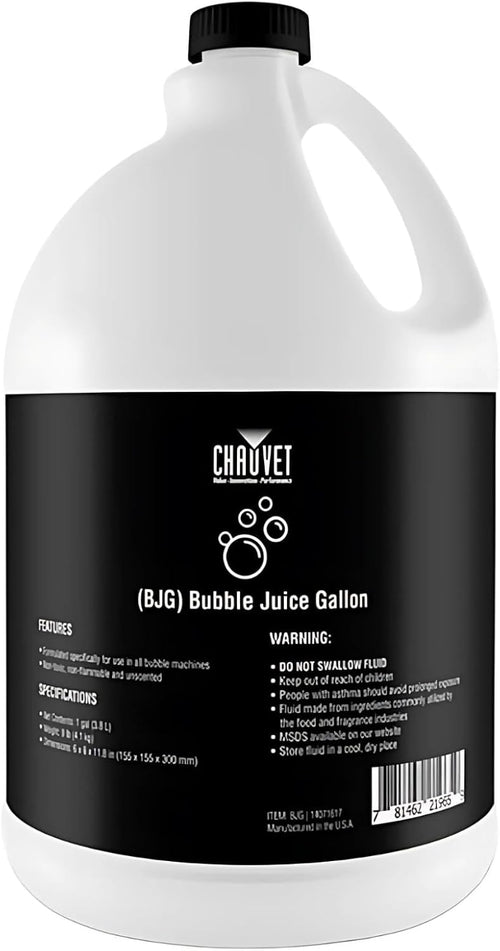 (2) Chauvet DJ BJG Gallons Bubble Fluid Juice for Hurricane Bubble Haze Machines