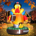 TISEJOY 6FT Football Inflatable Turkey, Thanksgiving Inflatables Outdoor