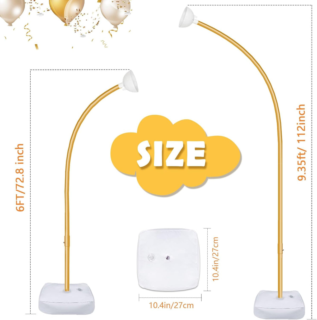 AerWo Balloon Arch Stand, Bendable Balloon Arch Kit with Light Strings
