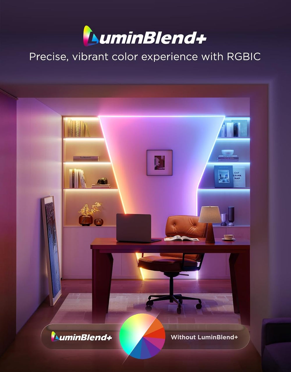 Govee COB LED Strip Lights 2, RGBIC, 840 LEDs/m, 1000K-10000K, 32.8ft