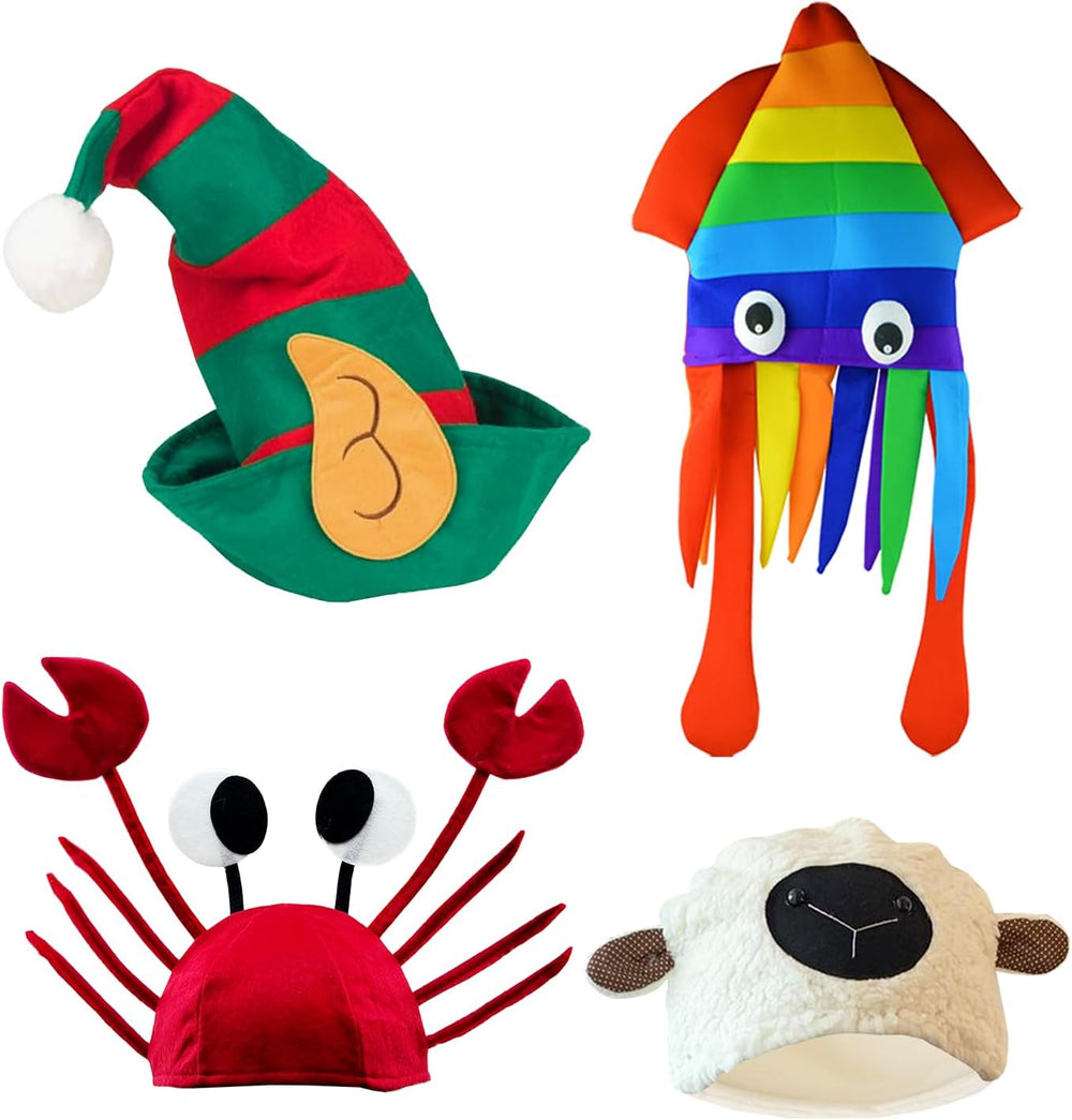 12 Assorted Funny Hats Crazy Party Hat Photo Booth Props for Adult