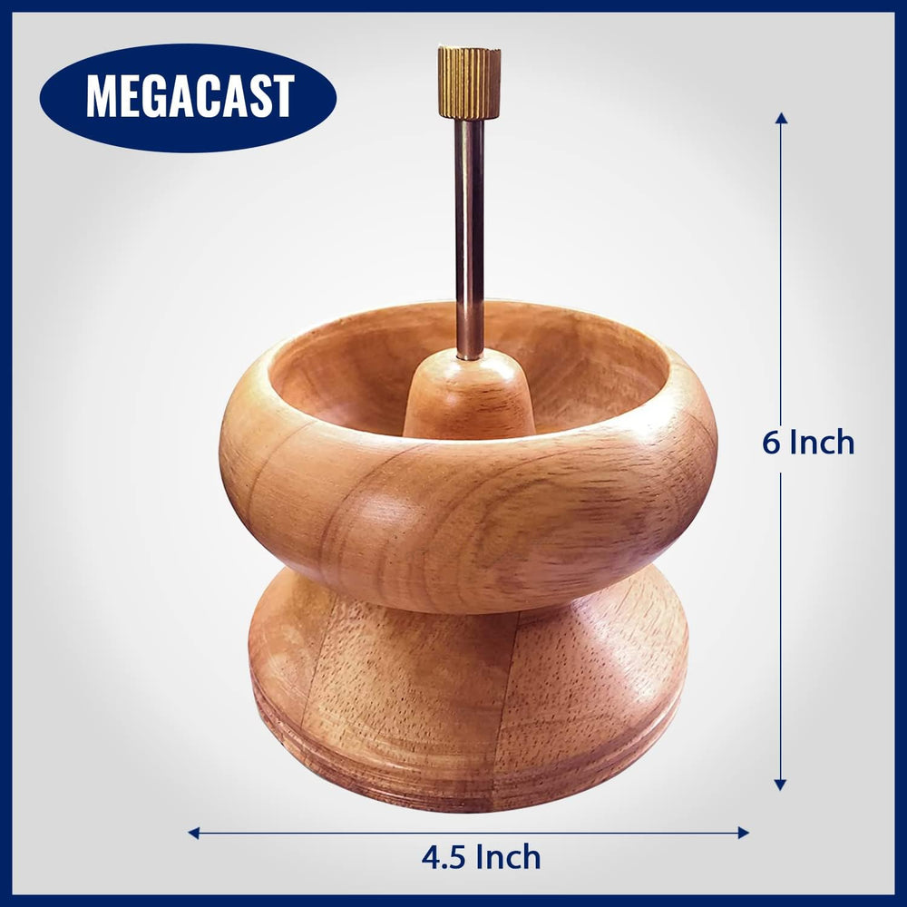 MegaCast Wooden Bead Spinner, Bead Loader Spinner with Needle Jewelry Making ...